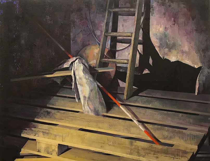 Katrin Heichel: Bühne, 2018, Öl auf Leinwand, 130 x 170 cm

